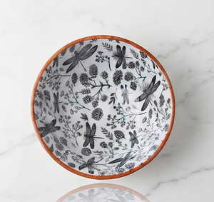 Bol à salade en bois avec motif d'insectes imprimé à l'intérieur et cuillère de service assortie pour la table - Product Image 2