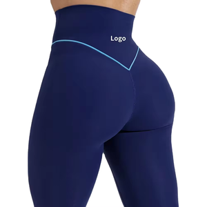Leggings Deportivos de Cintura Alta con Logotipo Personalizado, Leggings para Mujer con Efecto Levanta Glúteos, Leggings de Spandex para Fitness - Product Image 1