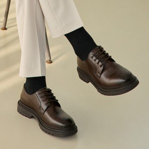 Chaussures habillées Derby pour homme INTENSE à 4 œillets avec talon de 3 cm Fabriqué en Chine (Design coréen) (ELCANM043) - Product Image 1