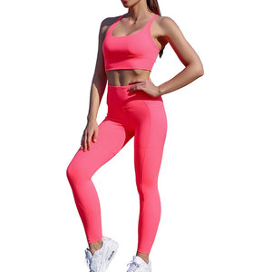 Nouveauté : Ensemble de yoga pour femmes au design tendance, faible MOQ, très vendu, en spandex et polyester - Product Image 1