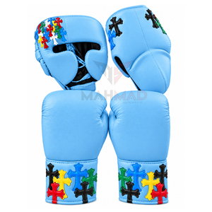Custom Training Complete Boxing Set Custom Logo Cowhide Leather High Quality Comfortable <b>Cross</b> <b>Patches</b> Boxing Sparring Gear - Product Image 6