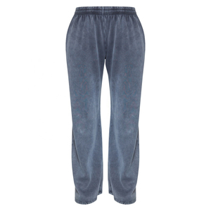 Pantalon large en velours côtelé gris pour homme, taille élastique, délavé, décontracté, automne, mi-lourd, respirant, tissu tissé - Product Image 5