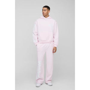 Custom Men's Zip Up Hoodie Personalized Full-Zip Hooded Sweatshirt with Matching Pants Casual <b>Tracksuit</b> for Men - Product Image 3