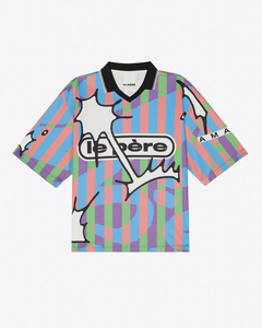 T-shirt de sport streetwear multicolore à motif graphique abstrait, design artistique, vente en gros OEM - Product Image 6