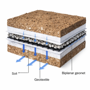 HDPE Biplanar Geonet | Biaxial Geonet Drainage <b>Net</b> | Industrial Landfill & Tunnel Drainage Geosynthetic for Floor & Garden - Product Image 4