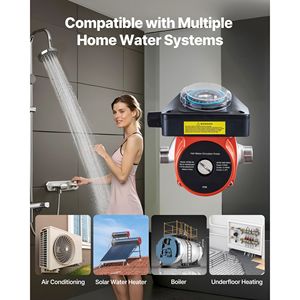Kit Pompa di Ricircolo Acqua Calda 10 GPM Circolazione Istantanea 0.13 HP AC 110 Sistema Timer 100% Senza BPA Garanzia 1 Anno - Product Image 4