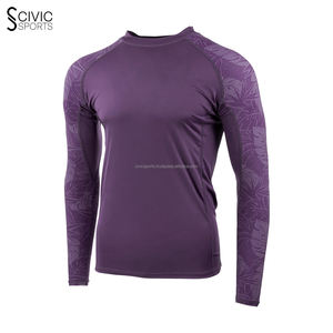 Maillot de bain à séchage rapide Rash Guard plage surf plongée Rashguard ensembles hommes Nylon tissu impression vêtements - Product Image 5