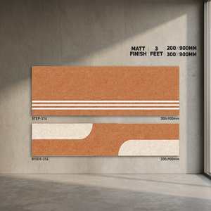 900x300mm And 900x200mm Porcelain Step Riser Tiles Matte Non Slip GVT Granite Marble Look Stair Treads - Product Image 3