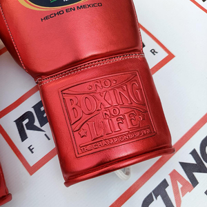 Custom <b>No</b> Boxing <b>No</b> Life Genuine Leather Boxing Gloves for Training Sparring Hook Loop and Lace-up Closure Boxing Gloves - Product Image 3