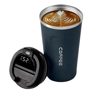 Vaso de Viaje Innovador con Seguimiento Digital de Temperatura, de Acero Inoxidable Sostenible y Aislado, para Café Especial - Product Image 1