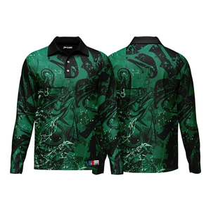 Camisetas Polo de Pesca Impermeables para Hombre, Logotipo Personalizado, Manga Larga, Secado Rápido, UPF 50+, Ropa Deportiva Transpirable, Más Vendidas - Product Image 2