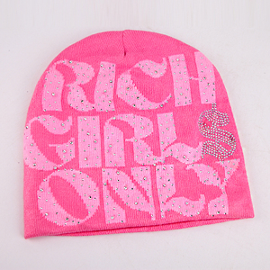 Gorro de Punto con Pedrería Personalizado, Estilo Urbano, Unisex, Color Rosa y Azul, Algodón Sólido, Nueva Llegada de BNSB SPORTS - Product Image 6