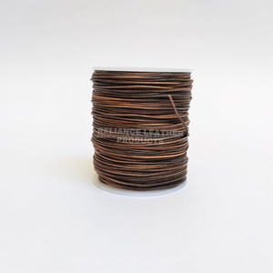 Handmade 1mm Antique Finish <b>Black</b> Leather Cord 1mm Round Braided Bolo <b>String</b> Craft Supplies Kanpur Supplier - Product Image 1