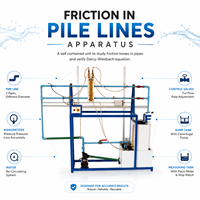 Appareil de mesure de la friction dans les conduites, équipement de laboratoire de mécanique des fluides |   Vérificateur d'équations Darcy Weisbach pour ingénieurs en hydraulique