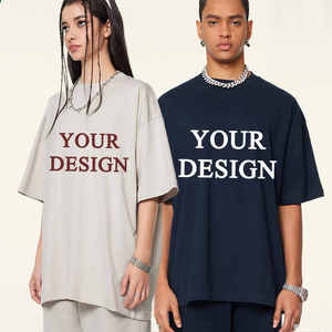 เสื้อยืดโอเวอร์ไซส์ ยูนิเซ็กส์ สตรีทแวร์ ผ้าคอตตอนหนา คอกลม ขายส่ง เสื้อยืดคอตตอน 100% สำหรับผู้ชาย ทรงหลวม - Product Image 3