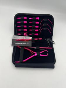 Kit de Herramientas para Extensiones de Cabello Color Rosa Metálico, Precio al por Mayor, Acero Inoxidable de Grado Quirúrgico, Logotipo Personalizado, Alicates de Bucle, Tijeras - Product Image 4