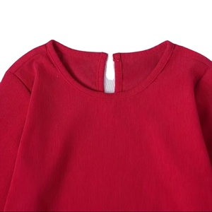 T-shirt en jersey à manches rouges à volants pour filles Jupe trapèze à manches courtes confortable Automne Hiver Confortable Casual Outdoor Playwear Perfect - Product Image 5