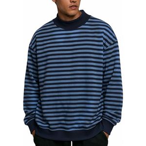 Sudadera de cuello alto para hombre, verde oscuro, personalizada, de corte holgado, manga larga, color liso, informal - Product Image 6