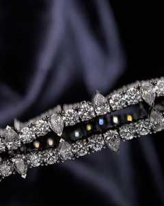 Collier tennis en diamants de laboratoire taille poire et ronde, VVS1, en argent 925, or 10k 14k, entièrement pavé, style hip-hop, collier ras-du-cou, vente en gros, fournisseur - Product Image 3