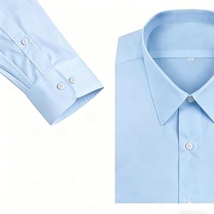 Camisas de Vestir Formales para Hombre Cortex, Manga Larga, Elásticas, Sin Arrugas, Corte Regular, Sólidas, Casuales de Negocios, para Boda, con Botones - Product Image 6