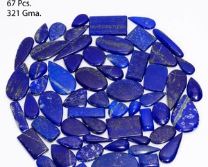 Lot de cabochons en lapis-lazuli naturel, lisses et polis, bleu profond, pierres précieuses en vrac pour la fabrication de bijoux, vente en gros - Product Image 3