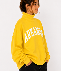 Suéter Oversize de Cuello Alto para Mujer con Logotipo Personalizado, de Felpa de Algodón Suave Lavado, de Alta Calidad, Manga Larga, para Otoño e Invierno - Product Image 1