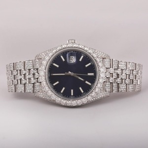 Montre Moissanite Personnalisée Testée au Diamant Couleur DEF VVS Montre Hiphop Moissanite Sertie de Pierres pour Hommes - Product Image 2