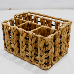 Porte-bouteilles en jacinthe d'eau tressé à la main, très apprécié, organisateur de condiments de cuisine - Product Image 4
