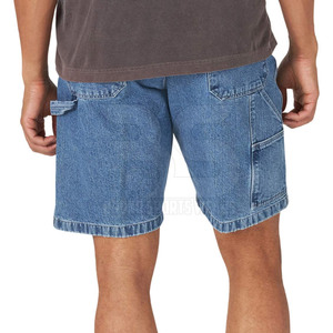 Shorts en jean décontractés pour hommes, coupe ample, fermeture éclair, couleur unie, respirant, séchage rapide, écologique, confort estival, activités de plein air - Product Image 2