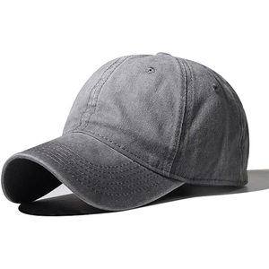 <b>Plain</b> Washed Cotton <b>Baseball</b> <b>Cap</b> Classic Low Profile Blank Dad Hat Adjustable Unstructured Retro Sports Hat Men Women - Product Image 1