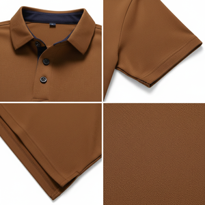 เสื้อโปโลชาย ผ้าฝ้าย 260 GSM ทรงปกติ คอวี แนวสปอร์ต ใส่สบาย ระบายอากาศได้ดี แห้งเร็ว ทนทาน รับผลิตแบบ OEM - Product Image 5