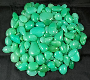 Crisoprasa Verde Natural en Cabujón, Lote de Gemas Sueltas al por Mayor, Mezcla de Formas y Tamaños, Alta Calidad para la Fabricación de Joyas - Product Image 4