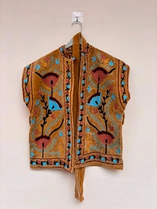 Nitin Exports Sukhani <b>Velvet</b> Vest Belt Embroidered Winter Waistcoat Boho Vintage Vest Top Sleeveless <b>Jacket</b> Artisan Ethnic Vest - Product Image 3