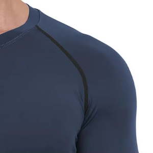 Camiseta Deportiva de Compresión para Hombre, Manga Larga, Transpirable, de Secado Rápido, con Soporte Muscular, para Entrenamiento, OEM, ODM, Logotipo Personalizado, Venta al Por Mayor - Product Image 3