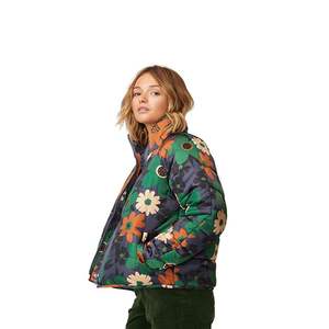 Sublimation Puffer Jacket Women Clothing Cropped Custom Puffer Jacket OEM Newest Style Lady Jean Jacket Long Sleeve Woman - Product Image 4