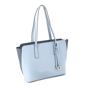 Bolso Tote Extra Grande de Cuero Genuino Blanco con Asas Marrones, Estilo Minimalista con Parte Superior Abierta para Uso Diario - Product Image 2