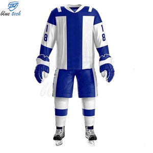 Ensemble d'uniformes de hockey sur glace personnalisés, maillot et short imprimés par sublimation, vente en gros - Product Image 1