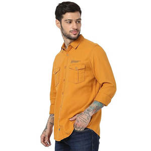 2022 camisa de vestir de algodón para hombre, Impresión de logotipo personalizado para cuello de Polo, camisetas de verano transpirables de manga larga, venta al por mayor lavadas - Product Image 5