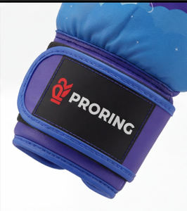 Guantes de Boxeo Infantiles con Diseño de Cohete Espacial Morado, Guantes de Entrenamiento Juveniles con Diseño de Galaxia, Equipo de Sparring para Niños - Product Image 5