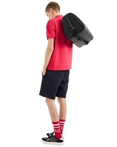 Polo de Manga Corta Rojo para Hombre, de Algodón, Color Sólido, Informal, Transpirable, Tejido Oxford, Corte Regular - Product Image 2