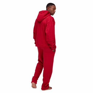 Conjunto Deportivo Rojo con Capucha para Hombre, Sudadera y Pantalones Largos de Algodón con Estampado Blanco 90, Ropa Casual Urbana de Corte Regular - Product Image 2