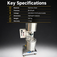 Machine à broyer le chocolat industrielle de petite taille TUORONG 30L, moulin à billes pour le chocolat, raffineur pour pâte à tartiner au chocolat, beurre de noix