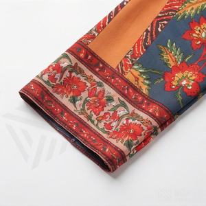 Abaya Traditionnelle Modeste pour Femmes Musulmanes, en Polyester, Imprimé Floral Diamanté, Élégante, Tendance, Vente en Gros, Robe d'Été, d'Automne et de Printemps - Product Image 5