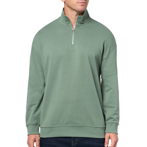 Sweat-shirt demi-zip pour homme, élégant, confortable, en mélange de coton, texture douce, pour un usage décontracté - Product Image 4