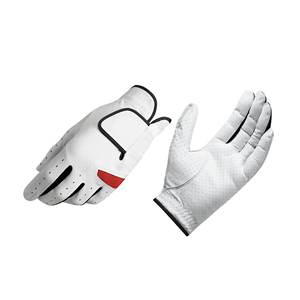 Gant de golf blanc en cuir véritable pour main droite, antidérapant, unisexe, à enfiler - Product Image 2