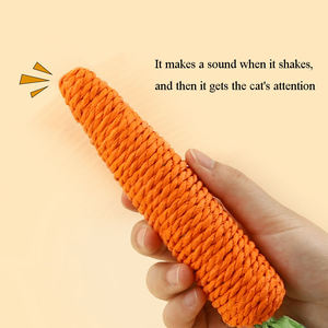 Toys for Pets Dog <b>Cat</b> Chew Toys Hot Selling Cute Paper Rope Woven Carrot Pet Playing Interactive Movement Toy - Product Image 5