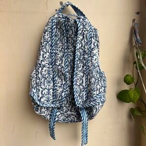 กระเป๋าเป้ผ้าฝ้ายเย็บลายขนาดใหญ่พับได้ ทำด้วยมือ สำหรับผู้ชายและผู้หญิง น้ำหนักเบา เหมาะสำหรับเดินทาง ไปโรงเรียน ฤดูร้อน/ฤดูใบไม้ผลิ สไตล์โบฮีเมียน - Product Image 5