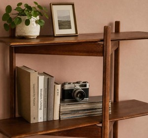 <b>Modern</b> Wooden Ladder Bookcase 4-Tier Freestanding <b>Shelf</b> Unit for Living Room Home Office Storage Rack - Product Image 4