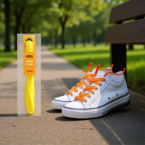 Laccio per scarpe Ilan 90 cm giallo per sneakers, 12 pezzi - Product Image 2