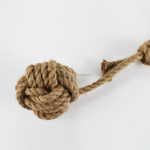Jouet pour chien en chanvre naturel, vente en gros auprès d'un fabricant vietnamien, balle en corde écologique pour l'entraînement, la mastication et l'exercice quotidien - Product Image 4